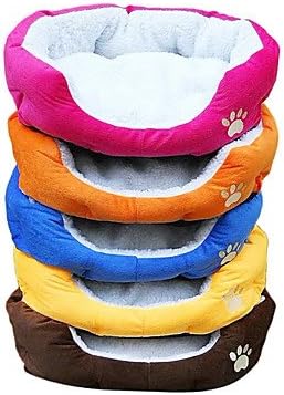 DAVE Multi Color multi size PethingTM Dog Footprint Style Pet Bed (Size 50x40x10CM) Color Blue