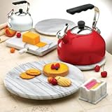 6pc. White Tea Time Entertainment with Bonus (0406-WH-CSB)