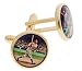 Gold plated 1920's baseball player cufflinks with presentation box. Made in the U.S.A