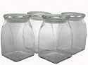 Libbey 77440 Big Mouth 70-Ounce Round-Shaped Storage Jars, Set of 4