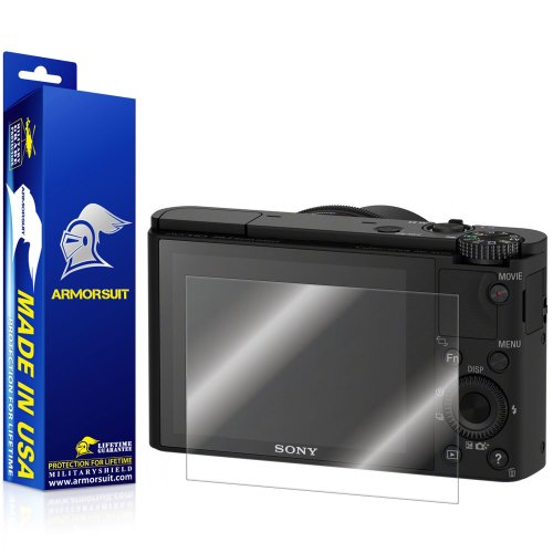 ArmorSuit MilitaryShield - Sony DSC-RX100 II / RX100 Camera Screen Protector Anti-Bubble Ultra HD - Extreme Clarity & Touch Responsive Shield with Lifetime Free Replacements - Retail Packaging