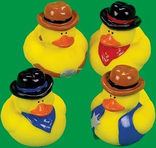 Cowboy Rubber Duck Set of 4