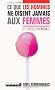 Ce que les hommes ne disent jamais aux femmes / Ce que les femmes ne disent jamais aux hommes (Livre recto/verso)