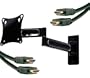 Paramount by Peerless Articulating Wall Arms for 10 To 22 Inches  LCD Screens (Gloss Black) with 2 6ft HDMI Cables