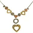 Stainless Steel 316 Tri-Color Necklace Gold Plated Rose Gold Silver Tone Polish Finish by Bucasi