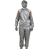 Sauna suit Running Weight Loss Exercise Sweat Suits Gray Large