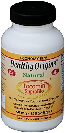 Healthy Origins Tocomin Supra Bio Tocotrienols Gels, 50 Mg, 150 Count (Pack of 3)