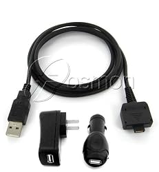 Fosmon's USB ActiveSync Charger Kit for Nikon S5, S6, S7, S7c Digital Cameras (3pcs)