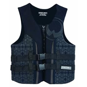 Obrien Men's Neoprene Watersport life vest (Black, XXX-Large)