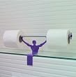 Strong Man Bathroom Novelty Toilet Paper / Tissue Roll Holder - Purple