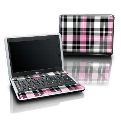 Skinsdecals on Pink Plaid Design Protective Skin Decal Sticker For Dell Mini 10