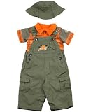 : Baby Togs 2 Pc Dino Land Overalls & Shirt w/ Hat
