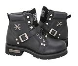 Men's Advanced Motorcycle Lace Up Biker Comfort Boots, Size 9.5