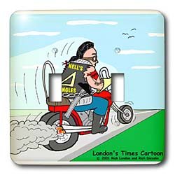 Londons Times Religion Heaven Hell Cartoons - Hells Angles - Light Switch Covers - double toggle... by 3dRose LLC