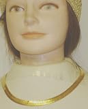 Three strand Small Simulated Ivory Pearl Choker Necklace Bracelet Gold Plated Crystals Pendant Earrings on Clips