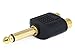 Monoprice 107192 6.35-mm Mono Plug to 2 RCA Jack Splitter Adaptor, Gold Plated