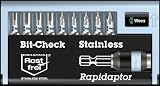Wera 071112 Bit-Check BC 11/9 Rapidaptor Stainless Steel Set (9 Pieces)