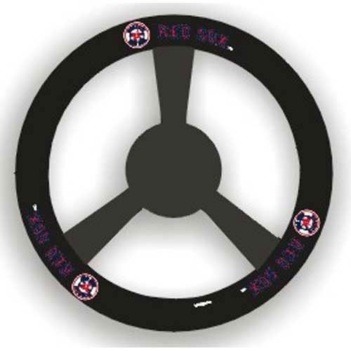(BSS) - Fremont Die - Boston Red Sox MLB Leather Steering Wheel Cover