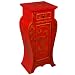EXP Handmade Furniture - 36" Red & Gold Storage Cabinet / End Table With Vase Frame & Butterflies