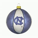 North Carolina Tar Heels - UNC 2 5/8 Collegiate Glass Basketball Holiday Ornament - NCAA College At