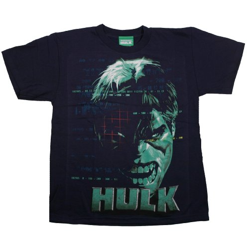  THE INCREDIBLE HULK GLOW-IN-THE-DARK "TARGET HULK" Licensed Black Boys Tee