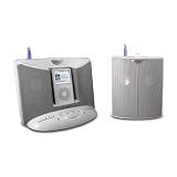 EOS 100T1R Wireless Audio System with Universal iPod Docking Base and Remote Speaker (White)