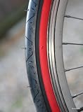 CURIO UK SLICK MOUNTAIN BIKE TYRE TIRE LS077 26 X 1.95 W/ RED SIDEWALL STREET