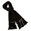 Men's Cable Knit Scarf - Black