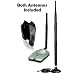 2000mW 2W 802.11g/n High-Gain USB Wireless G / N Long-Range WiFi Network Adapter With Original Alfa Screw-On Swivel 9dBi Rubber Antenna with magnetic base and Suction cup Window Mount dock *Strongest on the Market*