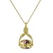 Vintage Collection Gold Tone Rose Motif Rotating Charm Necklace