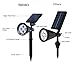 Nekteck Solar Powered Garden Spotlight - Outdoor Spot Light for Walkways, Landcaping, Security, Etc. - Ground or Wall Mount Options (1, White)