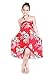 Girl Hawaiian Halter Dress in Hibiscus Red