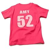 Personalised Baby/Kids T-shirt - Hot Pink Short Sleeve (Footy),12-18 months