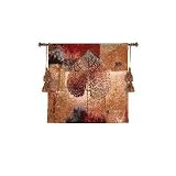 Review ArtExpression  / Abstract Autumn - Artist: Dougall - Fabric Size: 35.00 by 35.00 inches Wall Tapestry with hanging rods and tassels included