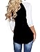 Haola Womens 3/4 Sleeves T Shirts Juniors Tees Round Neck Collision Color Top