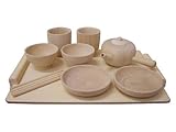 木遊舎 おままごと 木製食器と急須とトレーのセット