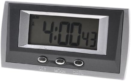 Black Gray Three Keypad 58 x 24mm Display Battery Car Digital Clock