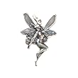 Brass Based Small Fairy Fashion Pendant, Antique Silver Color Plating with Cable Choker