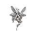 Brass Based Small Fairy Fashion Pendant, Antique Silver Color Plating with Cable Choker