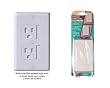 Kidco Universal Outlet Covers in White - 3 Pack - Works with Standard Single or Decora Double Screw Outlets