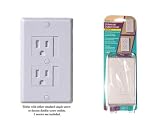 Kidco Universal Outlet Covers in White - 3 Pack - Works with Standard Single or Decora Double Screw Outlets