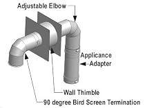 ProTech Systems FasNSeal FSWMKE4 4" Vent Kit for Wall Mounted Boilers & Water Heaters Requiring a 90
