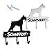 Yescom Schnauzer Metal Wall Mounted Key Hanger Bag Holder Hook Home Bathroom Kitchen Barn D¨¦cor (Silver)