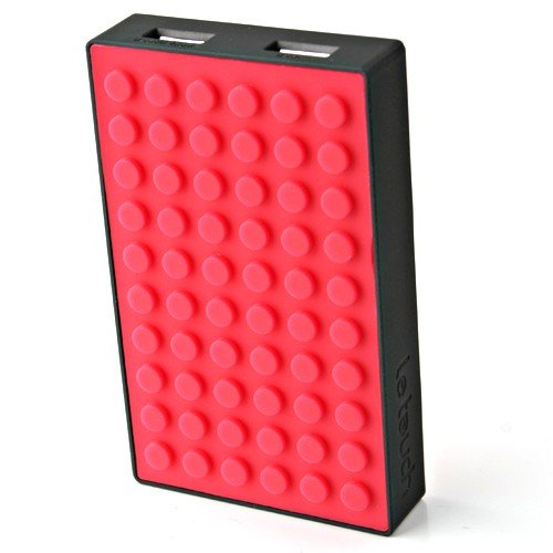 Le touch 4000mAh Universal Power Stone Power Bank Double USB For Iphone Ipad Smart Phone Tablet- Black & Red