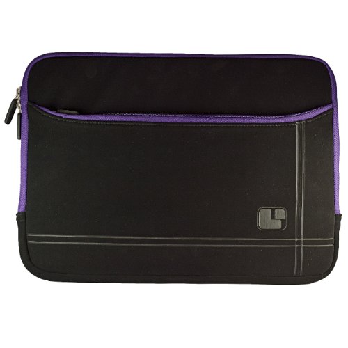 Micro Suede Sacoche en Néoprène pour ordinateur portable 33,78 cm, Apple Macbook 33 cm HP Pavilion 33,78 cm Acer Aspire 33,78 cm Acer Timeline Toshiba Satellite Sony Vaio Dell Latitude Dell Inspiron Samsung Notebook Sleeves (Disponible en différentes couleurs) (Purple)