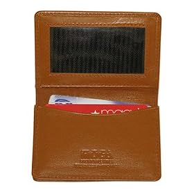 Genuine Cowhide Leather Credit Card Holder Wallet with Id Window