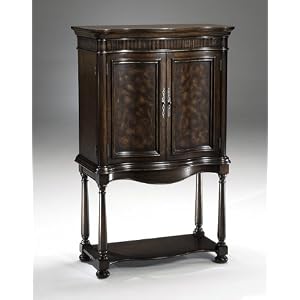 Neuberry Mahogany Finish Wine and Spirits Armoire by Hillsdale