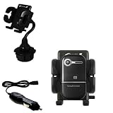 Sony Ericsson z250a Auto Cup Holder with Car Charger - Uses Gomadic TipExchange