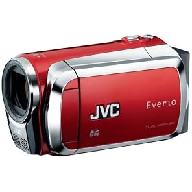 JVC Everio MS120 Dual Flash Camcorder (Red)