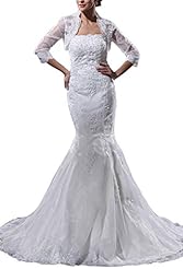 Strapless Organza Mermaid Lace Beaded  Dress